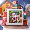 Pintura de Diamantes Navideña Transfronteriza para Niños, Arte de Puntos de Diamantes DIY con Marco, Pintura de Pegatinas de Diamantes Completos 5D, Regalo, Oferta Especial de Navidad