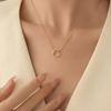 Banyan Tree S925 Prata Minimalista Colar de Círculo Oco Nicho Feminino All-match Moda Anel Colar Acessórios Estilo Frio