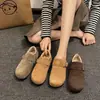 Zapatos cerrados tipo Birkenstock para mujer con forro de polar, moda otoño/invierno 2026, versátiles zapatos nuevos de algodón tipo slip-on, zapatos tipo Birkenstock para mujer