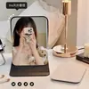 Espejo plegable, espejo de maquillaje para dormitorio en casa, espejo de tocador portátil para dormitorio de estudiante, espejo pequeño de escritorio con soporte
