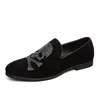 Mocasines para hombre sin cordones transfronterizos con pedrería, tallas 38-46, zapatos casuales, estilo británico, adecuados para peluqueros y discotecas