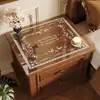 Alfombrilla para mesita de noche de dormitorio PVC Transparente Impermeable Sin Lavado Alfombrilla de Mesa Cubierta para Encimera de Lavadora Alfombrilla Protectora Aislante de Calor Anti-quemaduras