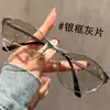 Gafas de sol Cat-Eye Estilo Tech Futurista Y2K, Estilo Chica Hot Europea y Americana, Gafas de Sol Metálicas de Alta Gama para Celebridades de Internet, Envío Gratis F