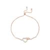 Pulseira Amor ins Design Nicho Pulseira em Forma de Coração Dourada Retrô Namorada Estudante Joias Estilo Simples Frio