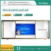 Quadro Branco Multimídia Push-Pull para Salas de Aula Escolares, Quadro Branco com Tela Sensível ao Toque Integrada Esquerda-Direita, Apagável