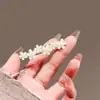 Pinza para el Cabello de Flor de Vidrio Exquisita de Gama Alta para Mujer, Pinza de Pato Estilo Nuevo, Pinza para Flecos Laterales, Pasador Elegante