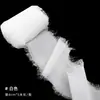 Cinta de Gasa de Nieve Famosa en Internet con Bordes Deshilachados para Ramilletes, Cinta para Envolver Flores del Día de San Valentín, Cinta para Lazos de Regalo al por Mayor