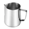 Jarra de acero inoxidable para latte art con escala interna de 1,0 mm, pico puntiagudo, jarra para espumar café, taza para derretir cera, acero inoxidable 304