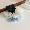 Goma para el pelo de malla floral estilo coreano, para primavera y verano, tipo hada, accesorio suave y versátil para coleta