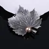 Broche Popular Retro Folha de Bordo Liga de Zinco Feminino Transfronteiriço Acessório de Roupa Pino Joia Broche com Toque de Luxo de Alta Qualidade