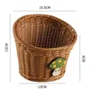 Cesta de Armazenamento Trançada de Rattan Sintético para Cebolinha, Gengibre e Alho na Cozinha Cesta Fofa de Parede para Hall de Entrada para Guardar Chaves Bandeja de Frutas Cesta para Dim Sum