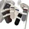 26 Calcetines Nuevos Otoño Invierno Calcetines Nuevos Rayados Bloque de Color Estilo Japonés Gris Azul Calcetines Sueltos para Mujer