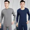 Conjunto de ropa interior térmica 100% algodón puro para otoño e invierno, a prueba de frío, cuello medio, capa base, camiseta térmica de algodón, ropa interior térmica para hombre