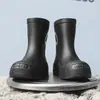 Nuevas Botas de Lluvia Impermeables para Exterior Transfronterizas para Mujer, Botas de Lluvia de Media Caña con Suela Plana Antideslizante Resistentes al Desgaste para que las Mujeres las Usen Afuera