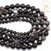 Venda Direta da Fábrica Contas Soltas de Obsidiana Prateada Contas Redondas de Obsidiana Prateada Pulseiras Tecidas à Mão DIY para Homens e Mulheres Joias com Contas