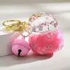 Arena Movediza en Aceite Gato de la Suerte Llavero Accesorios Acrílicos Flotantes Colgante para Llave Colgante para Bolso Lindo Llavero
