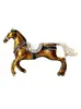 Broche de Cavalo de Guerra Galopante Estilo Palaciano Retrô Europeu e Americano Design Único Esmalte Gotejamento de Óleo Cravejado de Diamantes Acessório de Roupa Versátil