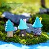 Decoração de micro paisagem artesanato de resina casa na árvore de desenho animado acessórios para decoração de paisagem DIY material
