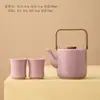 Tetera de Cerámica Morada de Una Olla Dos Tazas Gran Capacidad Separación de Agua y Té Set de Té Kung Fu Tetera de Gama Alta Taza de Té