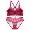 Encaje con volantes inalámbrico superior delgado inferior grueso push up tirante antideslizante traje de brasier wish ebay