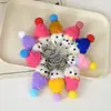 Acessório de Pele de Raposa Pequena e Pele de Vison para Bolsas, Pingente de Chaveiro de Carro, Laço
