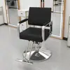 Cadeira de cabeleireiro para salões de beleza modernos, especializada para permanente e coloração, cadeira de corte de cabelo elegante ajustável em aço inoxidável, cadeira de barbeiro de alta qualidade