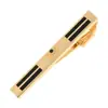 Pinza para Corbata de Aleación para Hombre Venta Directa de Fábrica Negocio Transfronterizo Yiwu Pinza para Corbata de Metal Esmalte Negro Pinzas para Corbata