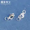 Hebilla S Plata Tailandesa Retro Fénix Carpa Calabaza Hebilla S Plata Tailandesa Plata S925 Pulsera DIY Cuerda Trenzada Material Accesorios Al por Mayor