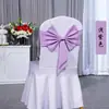 Funda Elástica Floral para Silla sin Atar con Lazo, Universal Engrosada para Hotel Banquete Boda