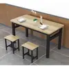 Conjunto Moderno de Mesa e Cadeiras de Jantar para Casa para Apartamentos Pequenos, Design Simples para Lanchonetes, Cantinas, Restaurantes, Lojas de Macarrão e Restaurantes de Fast Food