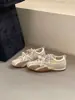 Zapatos Deportivos Casuales Nuevos Otoño 2026 para Mujer Suela Gruesa Bloque de Color Con Cordones Punta Redonda Planos