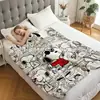 Manta Suave y Cálida con Dibujo de Perro Snoopy de Dibujos Animados Felpa para Niños y Adultos Cubre Sofá Felpa Manta para Siesta de Estudiantes