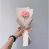Buquê Pronto Transfronteiriço, Flores Artesanais, Flores Trançadas, Flores de Lã Tricotadas, Buquê de Noiva, Flores de Crochê para o Dia dos Namorados