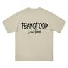 Marca da Moda de Rua Limitada de Nova York Algodão Pesado Casual Combina com Tudo Solto Gola Careca Manga Curta Unissex Camiseta ESS