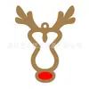Yzm Producto Nuevo Transfronterizo 26 Letras Inglesas Reno 3D Colgante de Árbol de Navidad de Madera