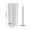 Vela com haste longa e rosca Bo diy vertical, fivela redonda tridimensional, torção espiral, haste fina, molde de silicone para vela