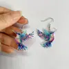 Pendientes de Pájaros Coloridos de Primavera Más Vendidos, Nueva Moda Europea y Americana Transfronteriza 2024 Pendientes Retro, Pendientes Acrílicos, Cerámica