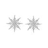 Pendientes de diamantes con forma de girasol en plata de ley S925 con diseño de moda creativa y moderna de Europa y Estados Unidos, con hebilla de oreja de girasol y viento INS