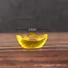 Lingote de Vidro Amarelo Dourado Acessórios para Casa Enfeites Cristal Amarelo Bolsa da Sorte Cornucópia Companheiro Decorações Criativas