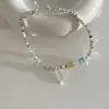 Pulseras Minimalistas en Capas para Mujer Moda Coreana Personalidad Temperamento Pulseras Estilo Ins Elásticas Hechas a Mano Joyería de Perlas Tendencia