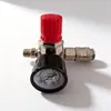 Interruptor Válvula Reguladora de Pressão para Bomba de Ar 120PSI Manômetro de Ferro com Três Furos Acessórios para Bomba de Ar Válvula Redutora de Pressão com Manômetro Estilo Europeu Três em Um
