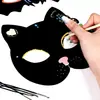 Máscara de Dibujos Animados Creativa Pintura por Raspado DIY Diversión Infantil Manual Graffiti Máscara con Forma Especial Pintura por Raspado Juguete de Raspado