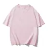 Camisetas de Manga Corta 100% Algodón Puro 220g para Hombre y Mujer, Mismo Estilo, Cuello Redondo, Casual, Holgadas, Color Sólido, Camisetas Versátiles, Se Pueden Personalizar con Logo