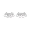 Pendientes de perla de circón curvos en forma de media luna alto sentido temperamento moda Joker pendientes exquisitos pendientes de otoño e invierno al por mayor