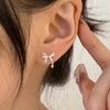 Pendientes de botón con forma de oreja para mujer, de plata de ley 925, sencillos, con diseño de hueso de oreja que combina con todo, para dormir.
