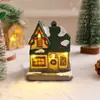 Decoraciones Navideñas de Casa Pequeña de Resina Micro Paisaje Casa de Resina Adornos Pequeños Regalos de Navidad Adornos Navideños