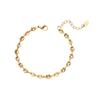 Joyería de Cadena Creativa Moderna Europea y Americana Estilo Coreano ins Pulsera de Acero de Titanio Elegante Pulsera de Nariz de Cerdo de 18K para Mujer