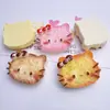 Juguete de Comida Simulada Cabeza de Gato Pan Galleta DIY Pegamento de Crema Funda para Teléfono Móvil Accesorios para el Cabello Flor para Zapatos Colgante Papelería Material de Resina