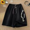 Pantalones Cortos Casuales Estampados Estilo Americano High Street para Hombre Verano Diseño de Nicho Sensación de Marca Trendy Pierna Recta Pierna Ancha Pantalones Deportivos