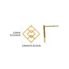 Pendientes Geométricos Huecos de Acero Inoxidable Simples Transfronterizos Chapados en Oro de 18k Pendientes con Forma de Corazón Cuadrado Pendientes Pequeños para Mujer en stock